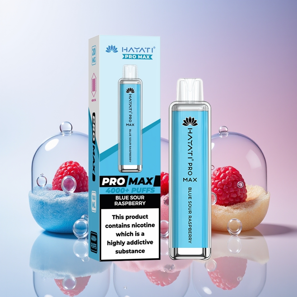 Finland tukku Hayati Pro Max 4000 Puffs Disposable Vape - Jännite 2%, 5% - Jopa 4000 savutusta Sitruuna-hapan vadelma