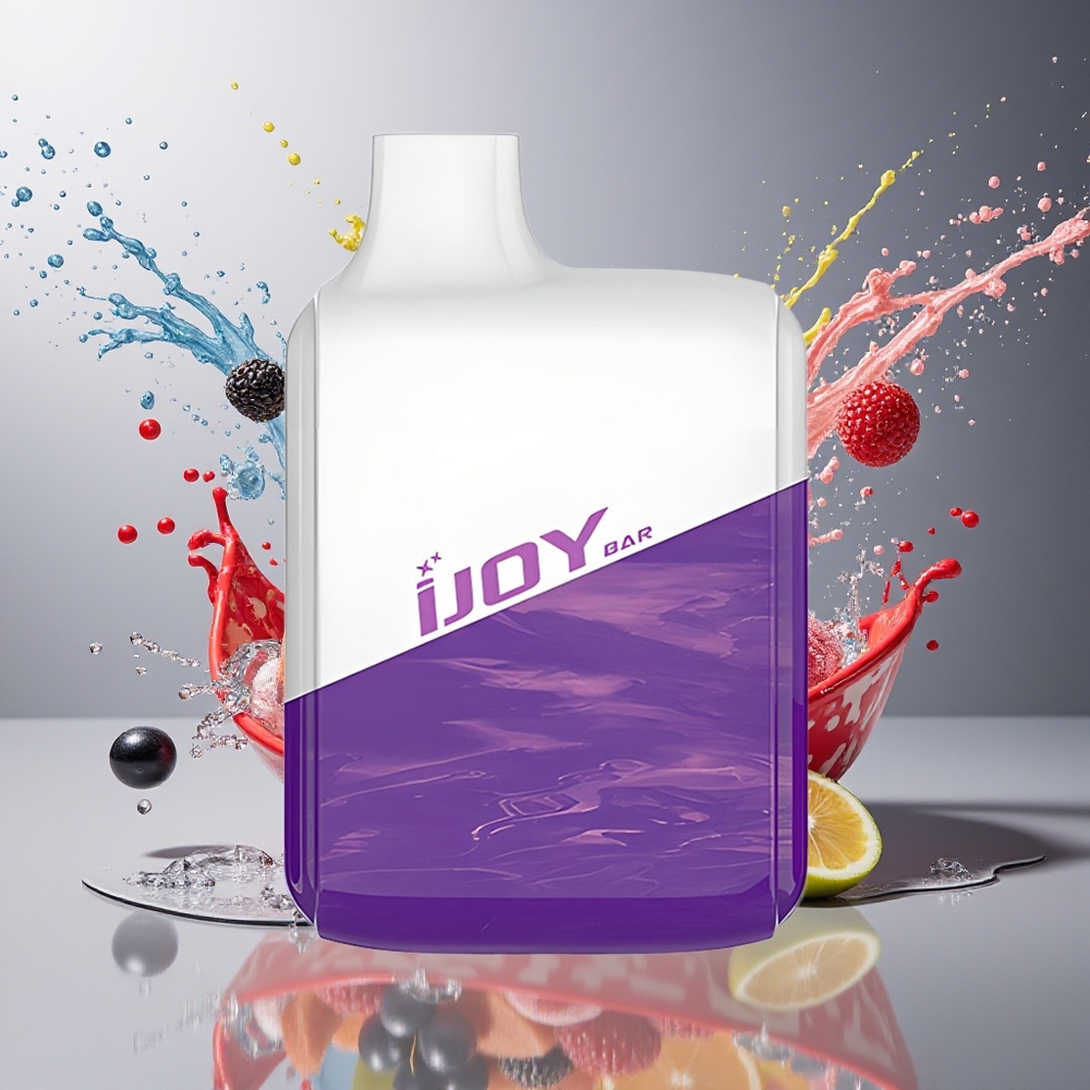 Finland tukku IJOY Bar 1500 Puffs Kertakäyttöinen Vape - 1500 savua, 500mAh akku Mustaherukka-Viinirypäle