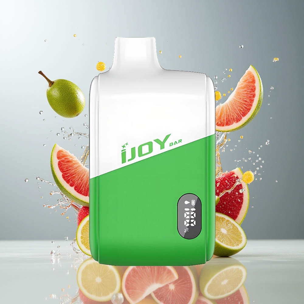 Finland tukku IJOY Bar IC8000 Kertakäyttöinen Vape - 8000 savutusta, 18ml täytetty nestemäärä, Type-C lataus