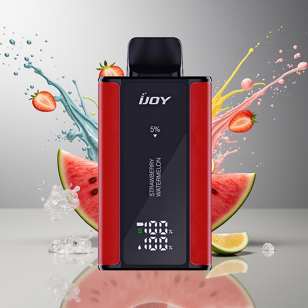 Finland tukku IJOY Captain 10000 Puffs Kertakäyttöinen Vape - 18ml esitäytetty nestemäärä, 0.8 Ohm Mesh-käämi Mansikka-vesimeloni