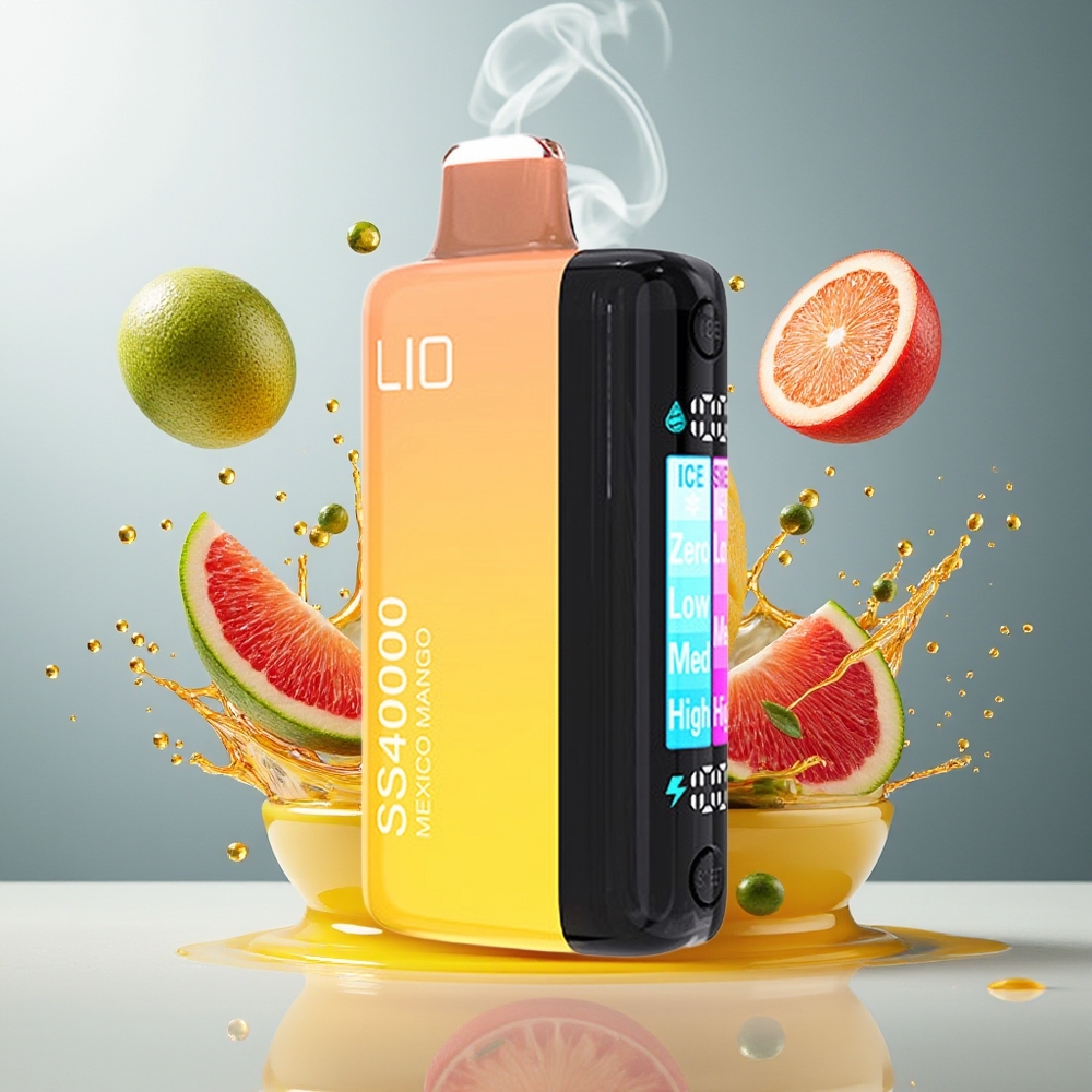 Finland tukku IJOY LIO SS40000 Kertakäyttöinen Vape - 40000 tupakkaa, 22ML esitäytetty nestemäärä, TYPE-C-lataus