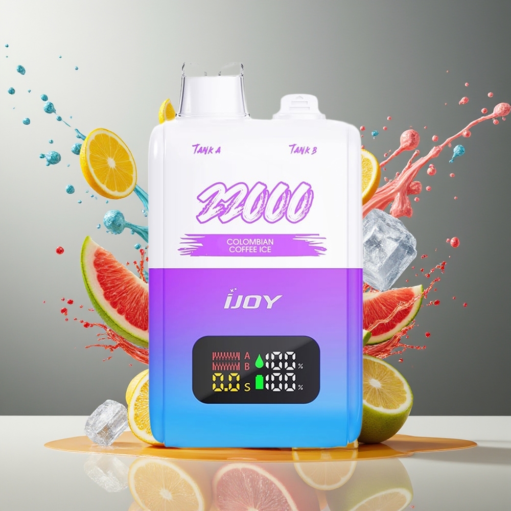 Finland tukku IJOY SD 22000 Puffs Kertakäyttöinen Vape - 15W teho, 15ML + 15ML täytetty nestemäinen