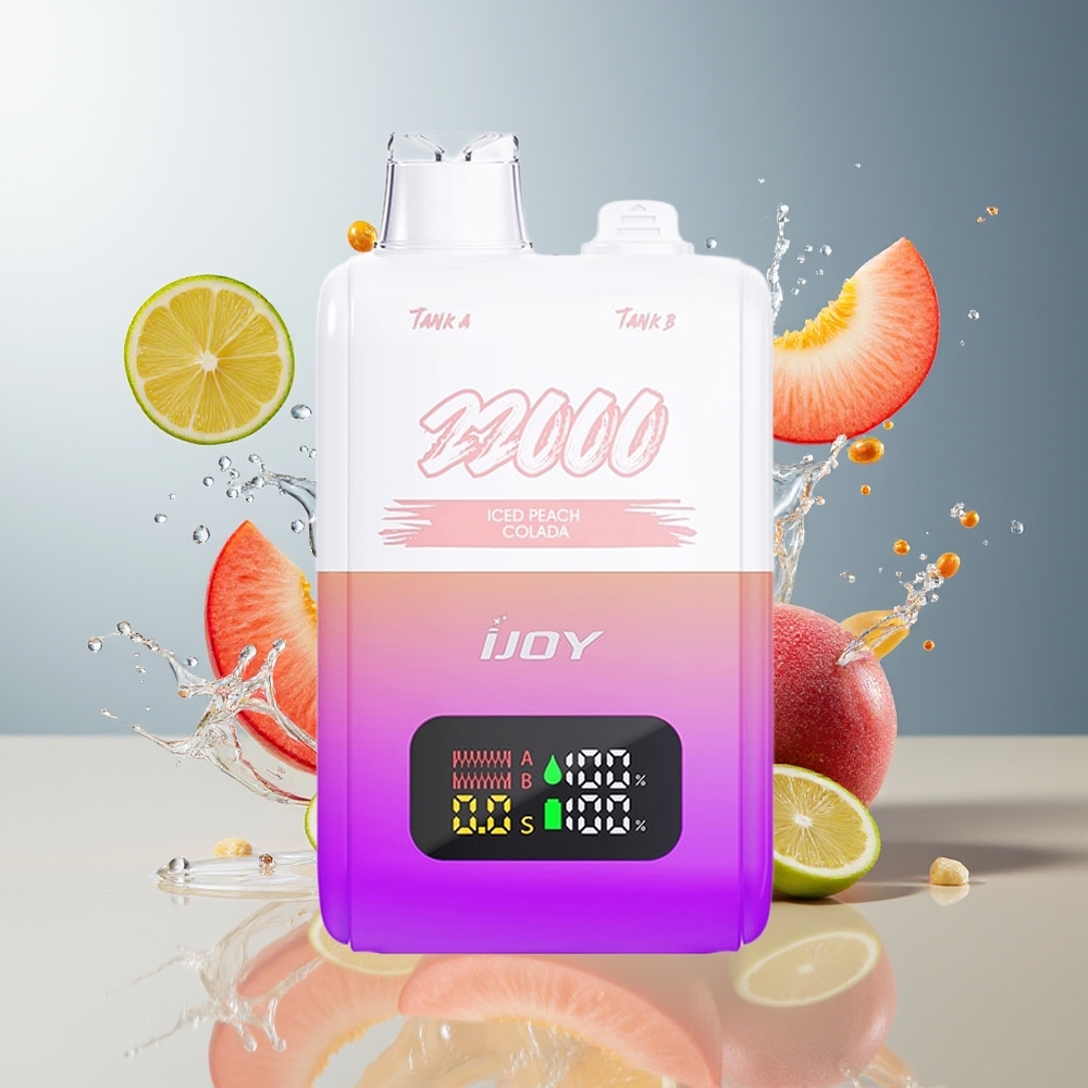 Finland tukku IJOY SD 22000 Puffs Kertakäyttöinen Vape - 22000 Savukertaa, 15W Teho, 15ML + 15ML E-nestettä