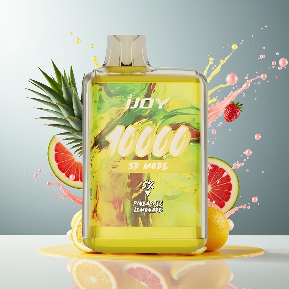 Finland tukku IJOY SD10000 Kertakäyttöinen Vape - 10000 Puffia, 20ml Esitäytetty Nestemäistä Ananas-Limonadi
