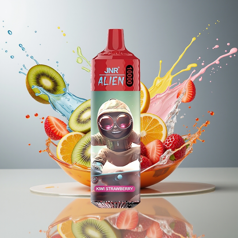 Finland tukku JNR Alien 10000 Puffs 850mAh Akku 20ml Nestemä Kiivi-mansikka