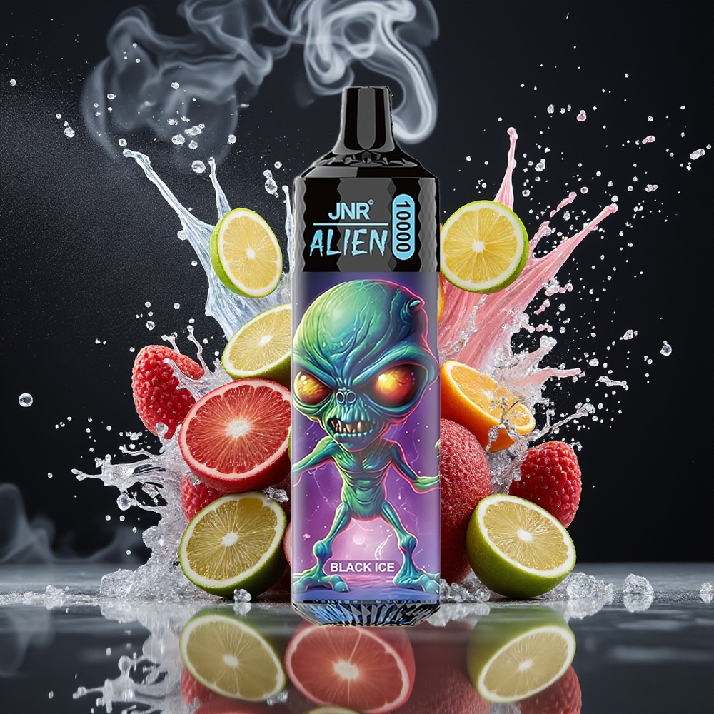 Finland tukku JNR Alien 10000 Puffs 850mAh Akku 20ml Nestemä Musta jää