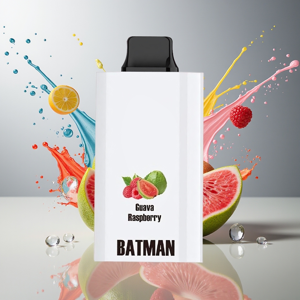 Finland tukku JNR BATMAN 11000 Puffs 850 mAh Akku 20ml Nestemäärä Guava-vadelma