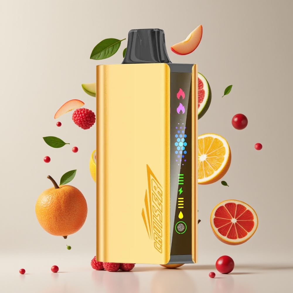 Finland tukku JNR Cruiser 12000 Puffs No-Charge Kertakäyttöinen Vape - 25ml Nestemäistä - 3500 mAh Akku Viileä Fanta