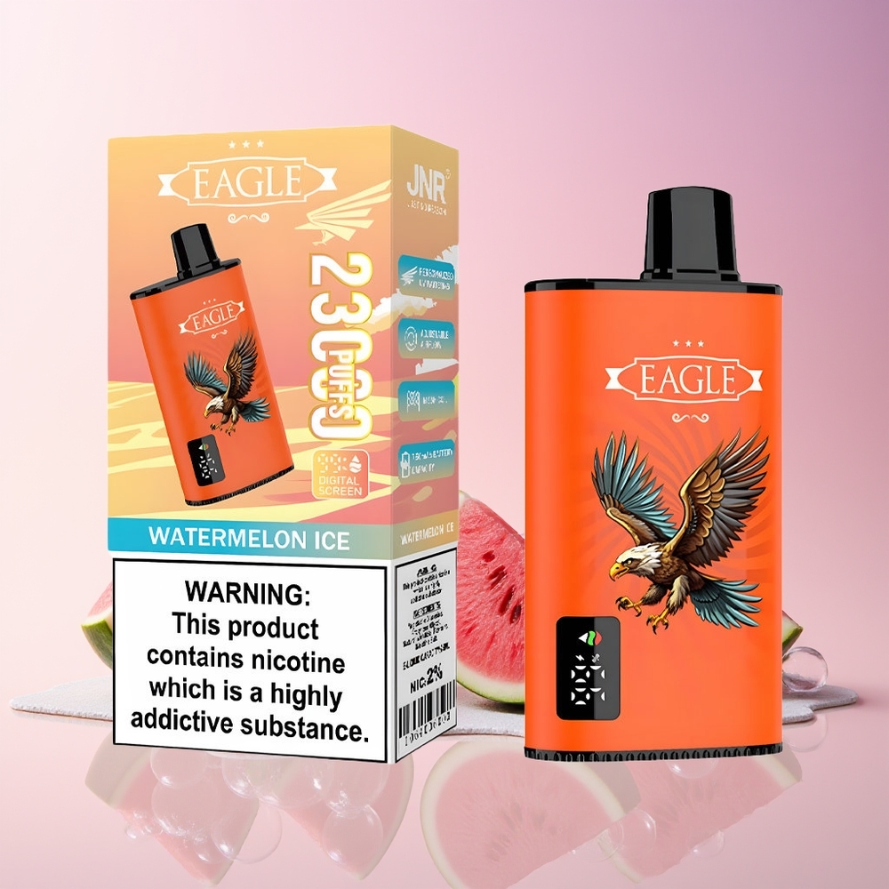 Finland tukku JNR EAGLE Smart 23000 Puffia Disposable Vape – Digitaalinäyttö, Säädettävä ilmanvirtaus