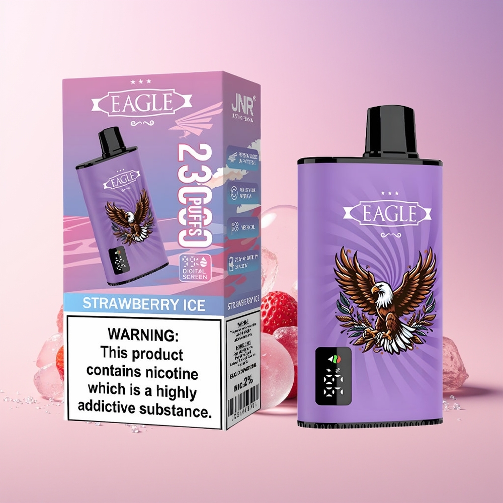 Finland tukku JNR EAGLE Smart 23000 Puffs Disposable Vape - 25ml nestemäistä kapasiteetti, 750mAh akku