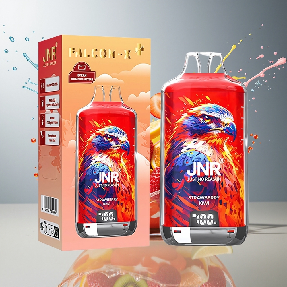 Finland tukku JNR Falcon X⁺ 28000 - 28000 tupakkaa, 950mAh akku, Säädettävä ilmanvirtaus
