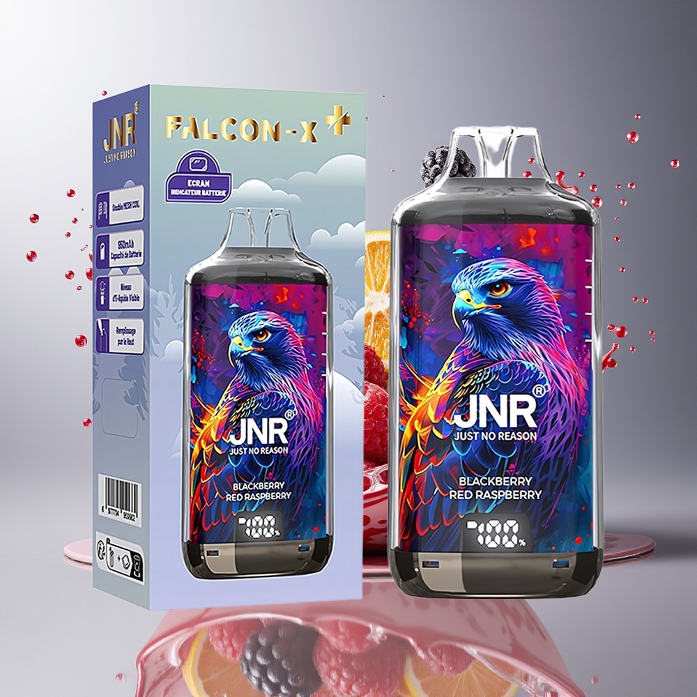 Finland tukku JNR Falcon X⁺ 28000 Kertakäyttöinen Vape 950mAh Akku & 2 % Nikotiinia
