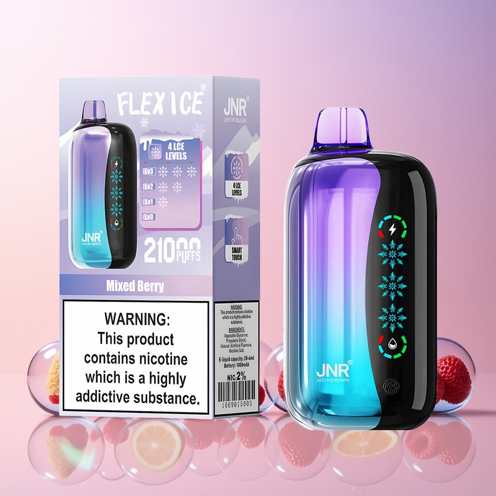 Finland tukku JNR Flex Ice 21000 Puffs 26ml Nestemäisessä 1.2 Ohm Dual Mesh
