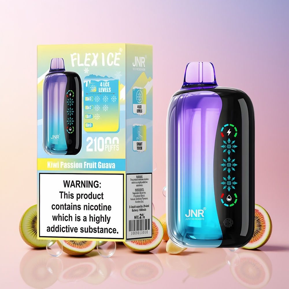 Finland tukku JNR Flex Ice 21000 Tupakkaa 26ml Nestemäistä 1.2 Ohm Dual Mesh