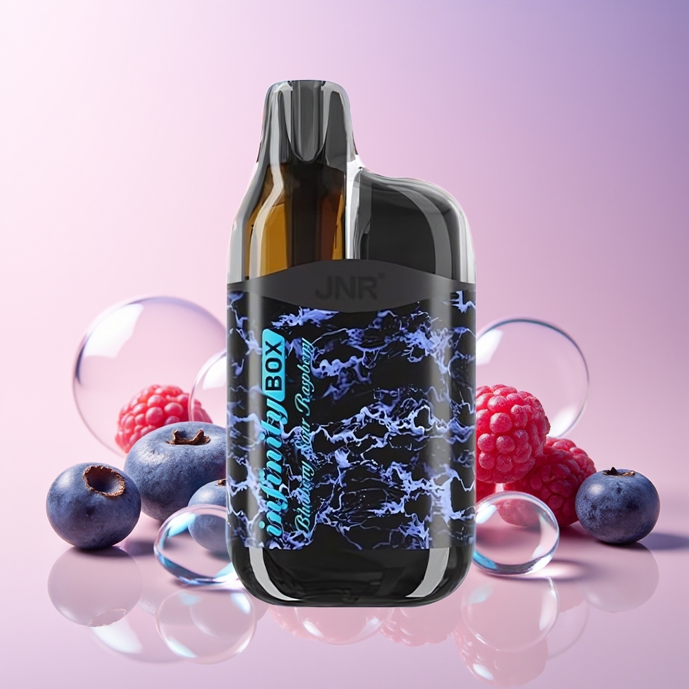 Finland tukku JNR Infinity Box 10700 Puffs 2200mAh Akku 15ml Nestemäistä Mustikka-hapan vadelma