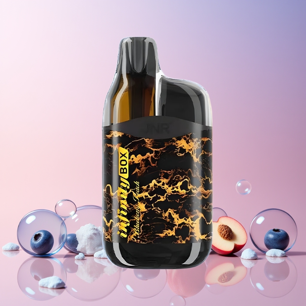 JNR Infinity Box Finland tukku 10700 Puffs 15ml Nestemäistä Nikotiinia 2% Mustikka-persikka