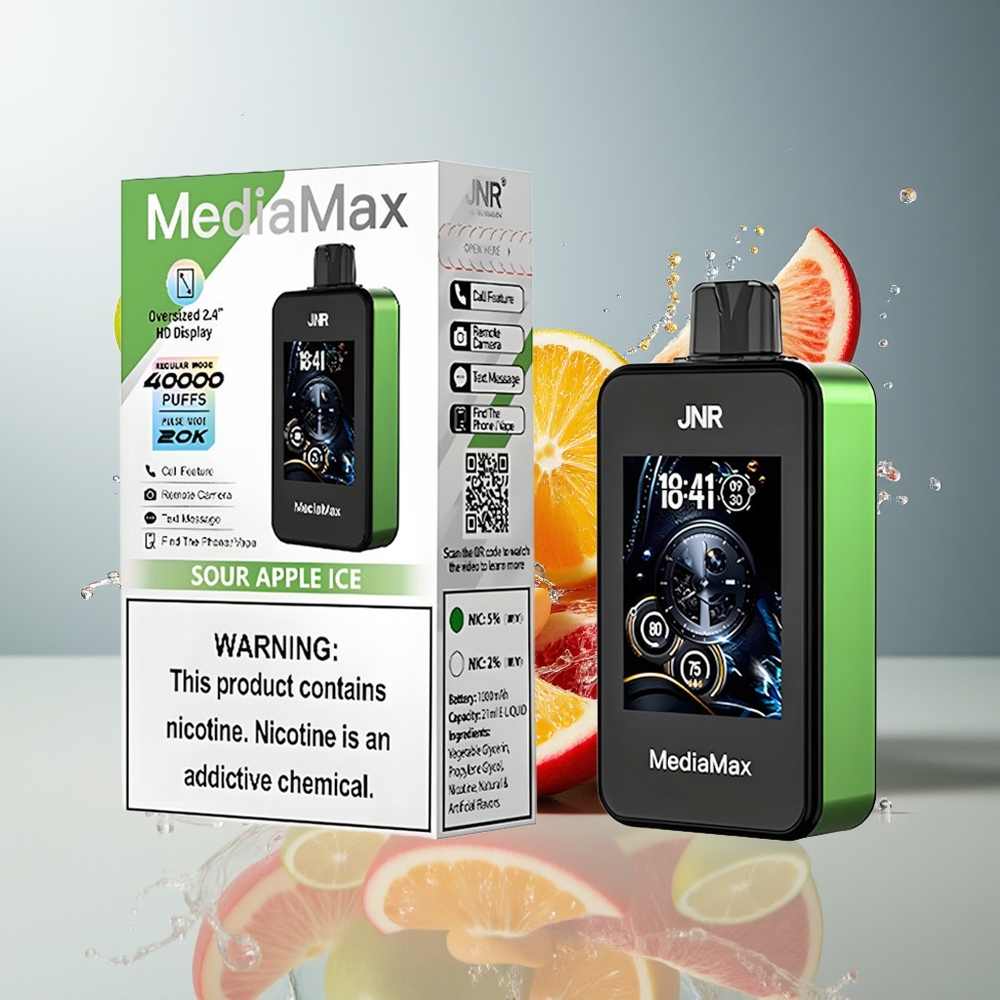 Finland tukku JNR MediaMax 40000 Puffs 1000mAh Akku 21ml Nestemäärä