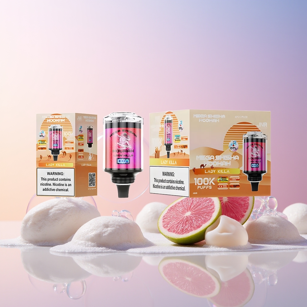 Finland tukku JNR Mega Shisha Hookah 100000 savukertaa 60ml nesteen tilavuus