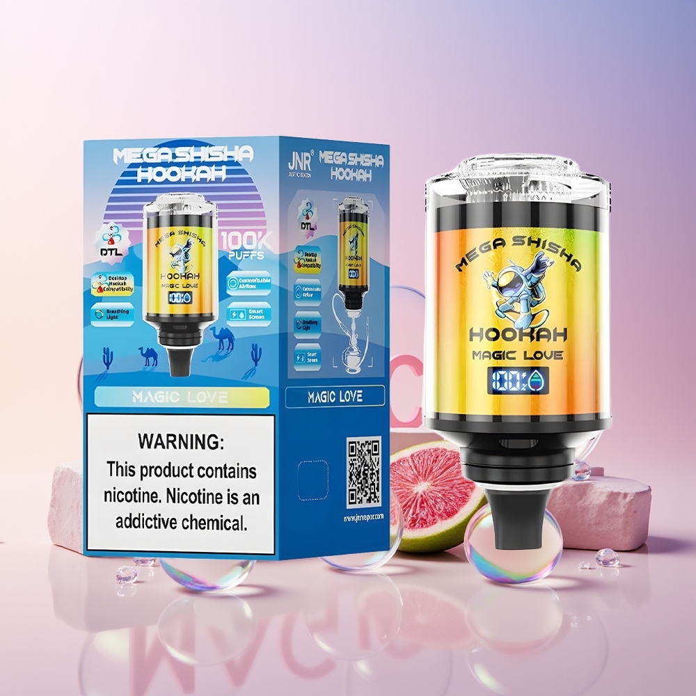 Finland tukku JNR Mega Shisha Hookah - 100000 savutusta / 60ml nestekapasiteetti / 2200mAh akku