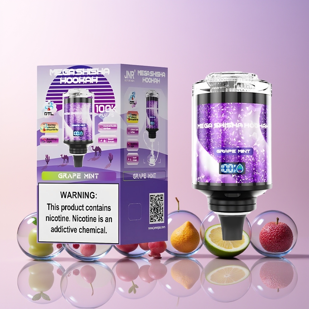 Finland tukku JNR Mega Shisha Hookah 60ml nestemäinen täyte 2200mAh akku