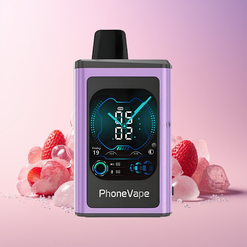 Finland tukku JNR PhoneVape 30000 puffs Disposable Vape 850mAh Type-C Ladattava Akku Sovellusohjattu Mansikkajäätelö