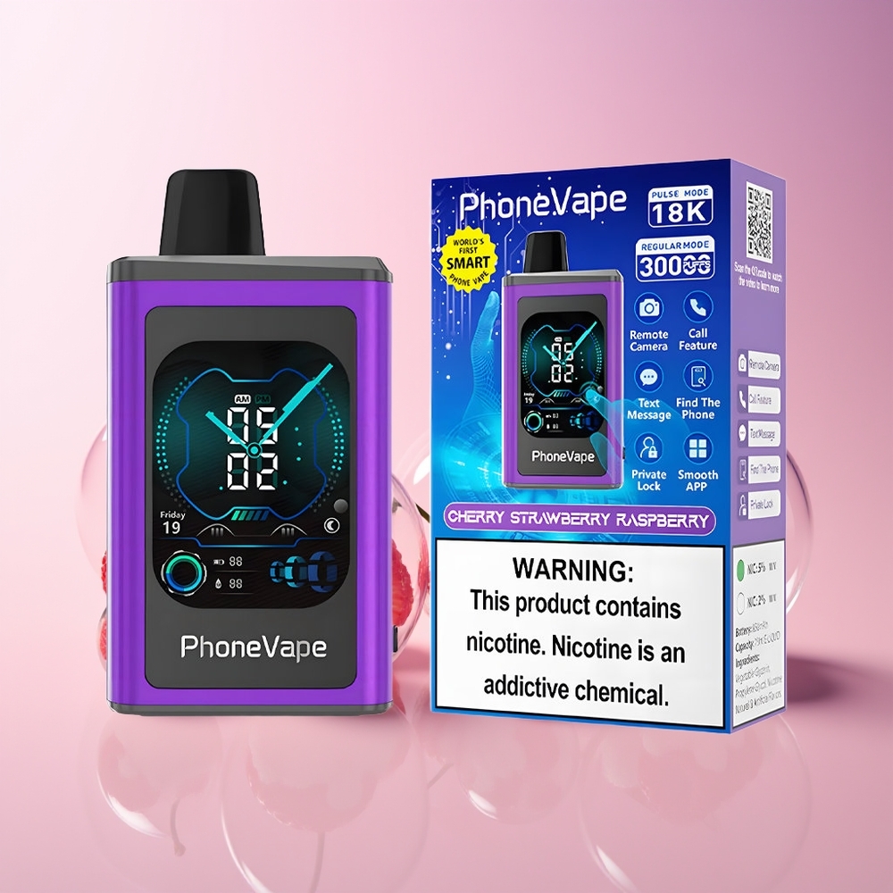 Finland tukku JNR PhoneVape 30000 puffs Disposable Vape 850mAh Type-C Ladattava Akku, Sovellusohjattu