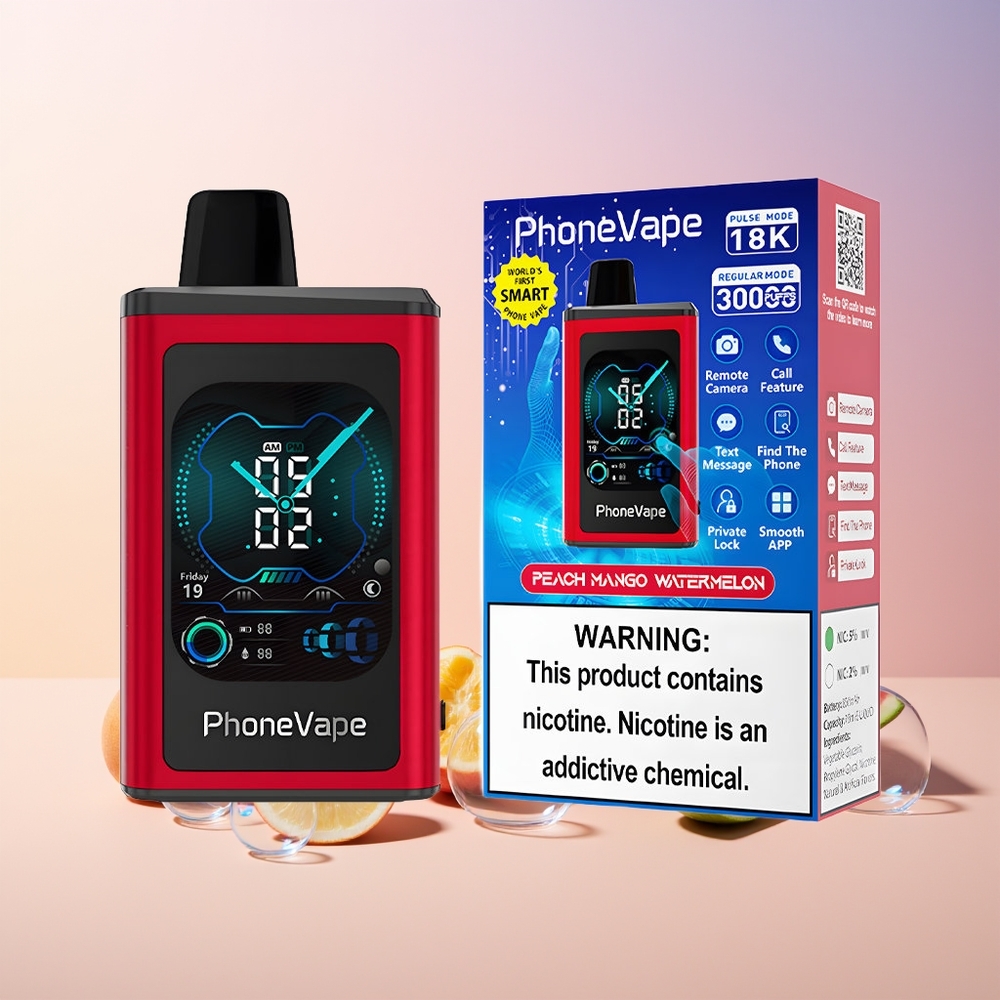 Finland tukku JNR PhoneVape 30000 tupakkaa Ladattava 850mAh Akku Sovelluksella Ohjattava