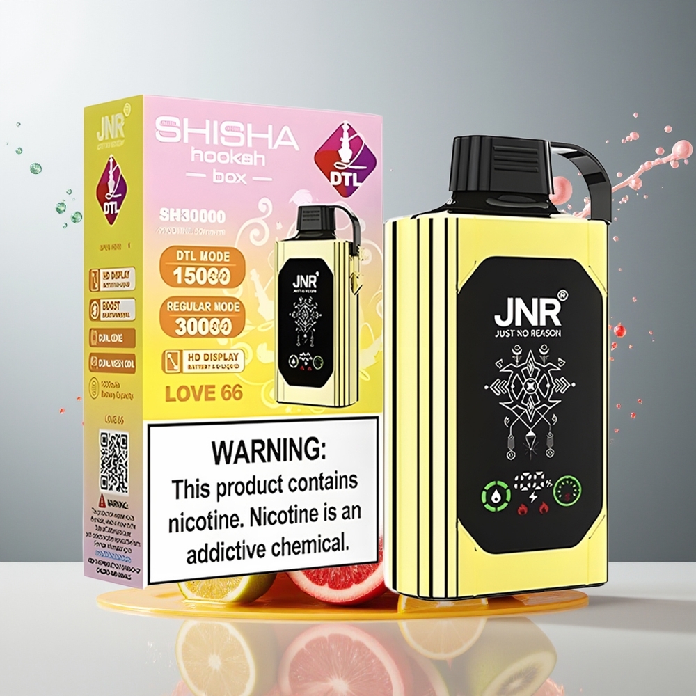 Finland tukku JNR Shisha Hookah Box 20500 Puffia, HD Näyttö, 25ml Nestemäistä, Type-C Pikalataus