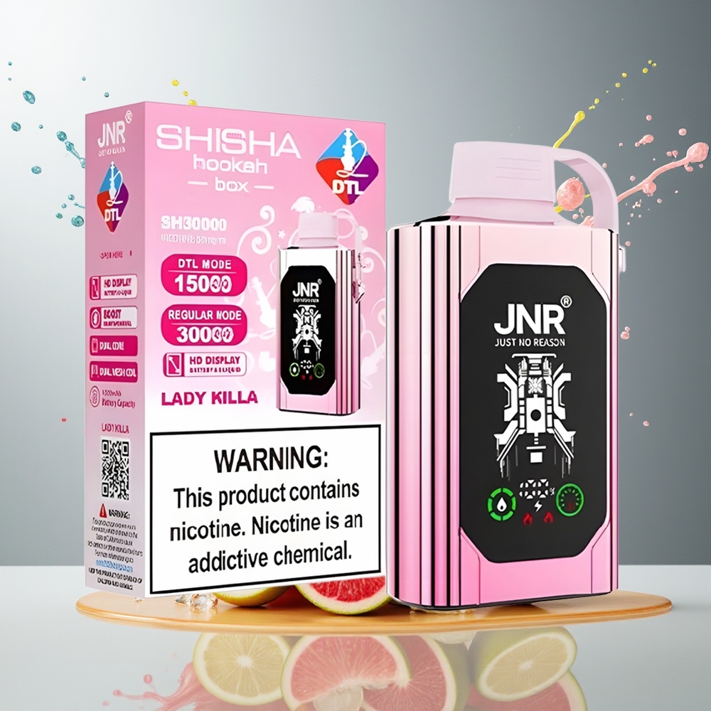JNR Shisha Hookah Box Finland tukku - 20500 Puffia - 25ml nestemäärä - HD-näyttö