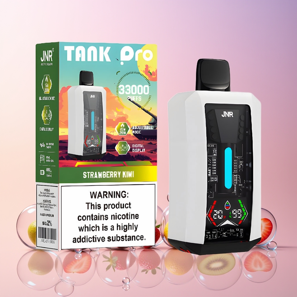 Finland tukku JNR Tank Pro 33000 Puffia 28ml e-Nestettä Mansikka-kiivi