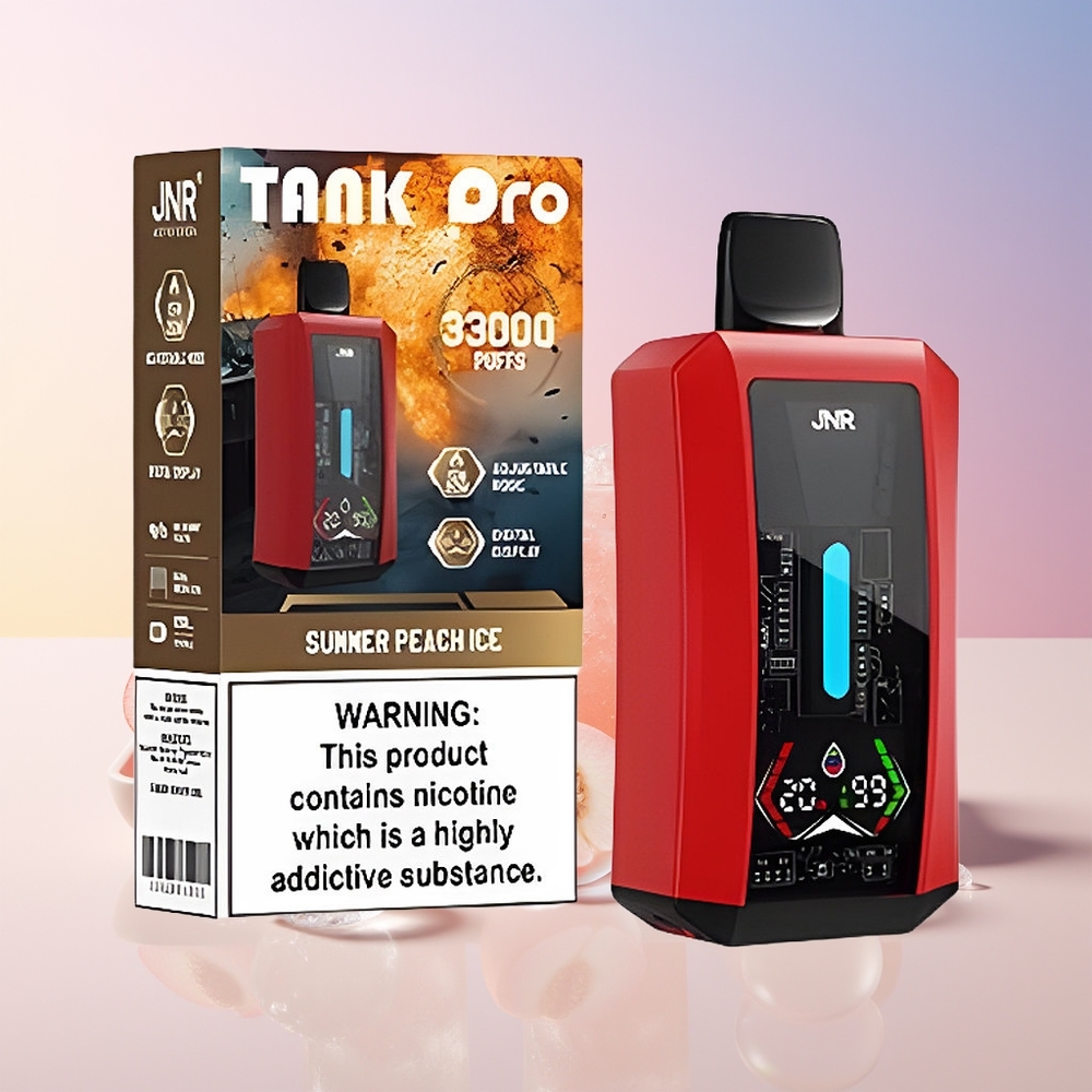 Finland tukku JNR Tank Pro 33000 Puhallusta 28ml e-Nestettä Disposable Vape Kesäpersikkajäätelö