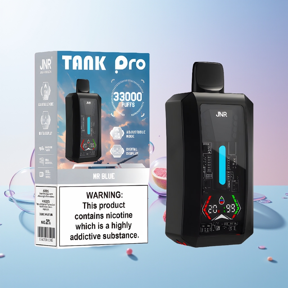 Finland tukku JNR Tank Pro 33000 Tupakkaa 28ml E-Neste Digitaalinäyttö Mr Blue