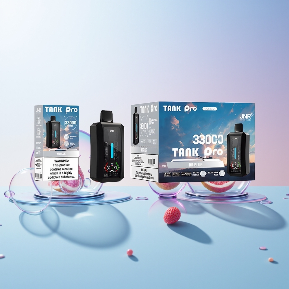 Finland tukku JNR Tank Pro 33000 Tupakkaa 28ml E-Neste Digitaalinäyttö Mr Blue