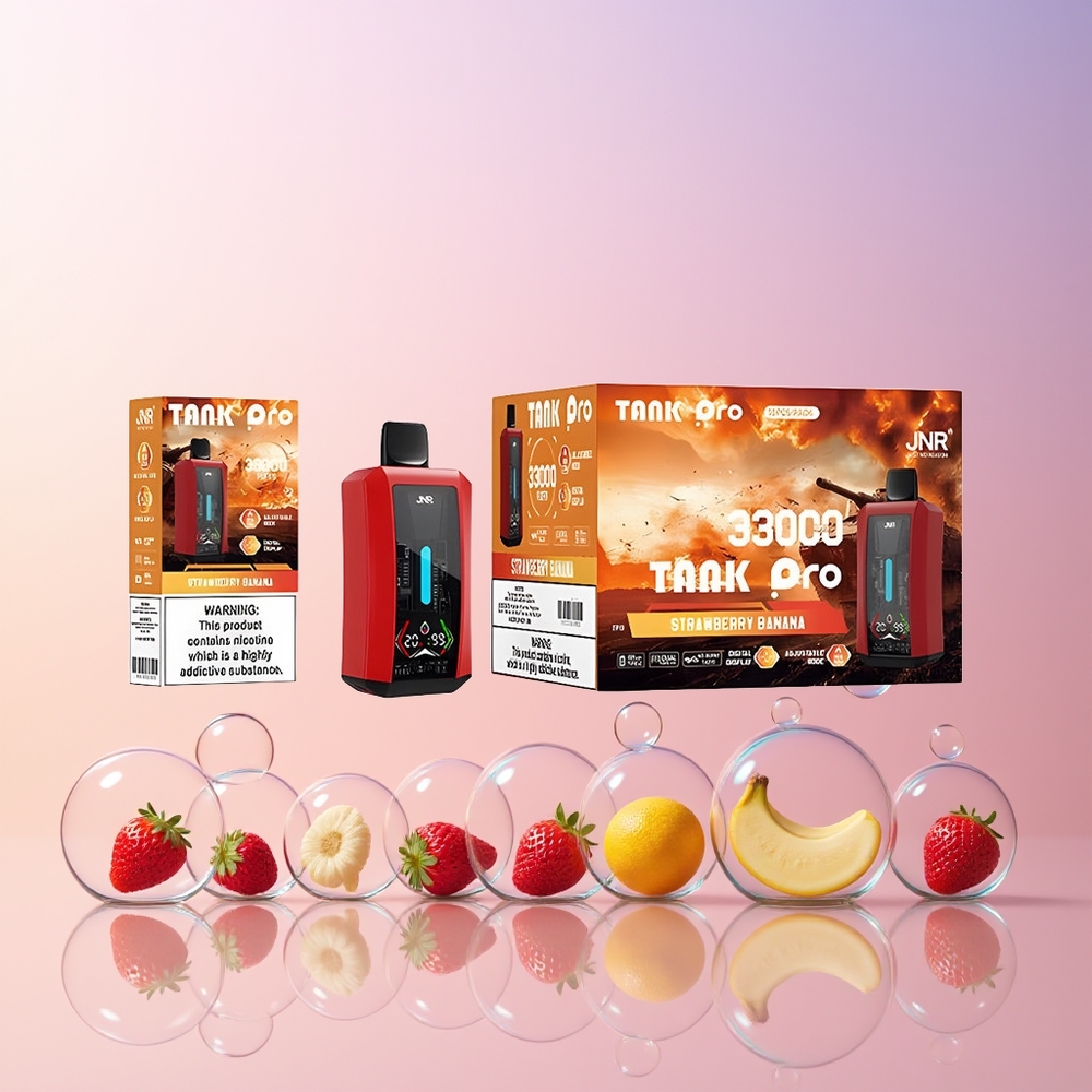 Finland tukku JNR Tank Pro 33000 Tupakkaa 28ml Nestemäinen Nikotiini 2 % Disposable Vape
