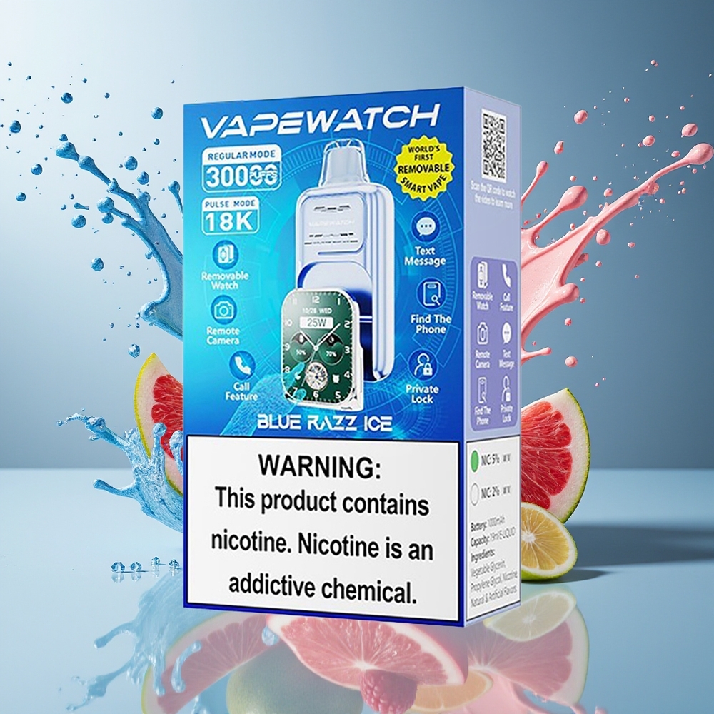 Finland tukku JNR VapeWatch 30000 Puffs 1000mAh Akku 19mL Nestemäis