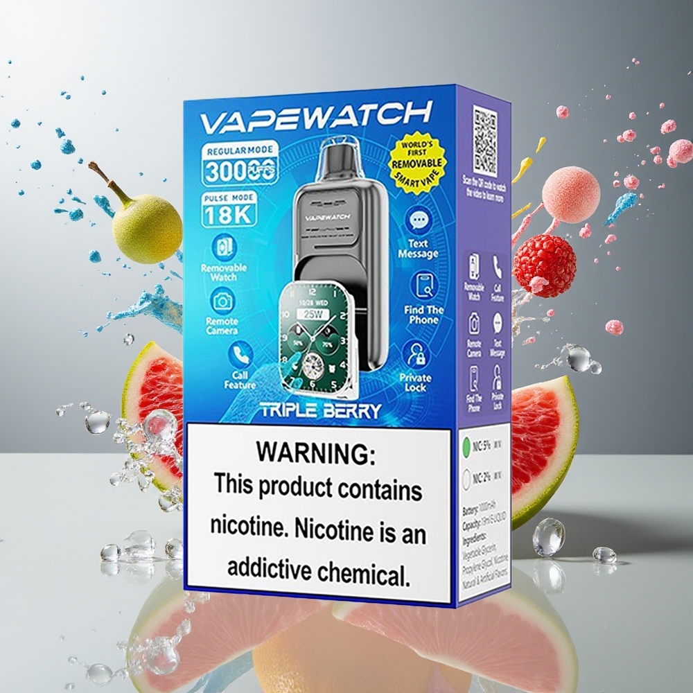Finland tukku JNR VapeWatch 30000 Puffs 30 000 tupakkaa 19ml nestemäistä 5% nikotiinia