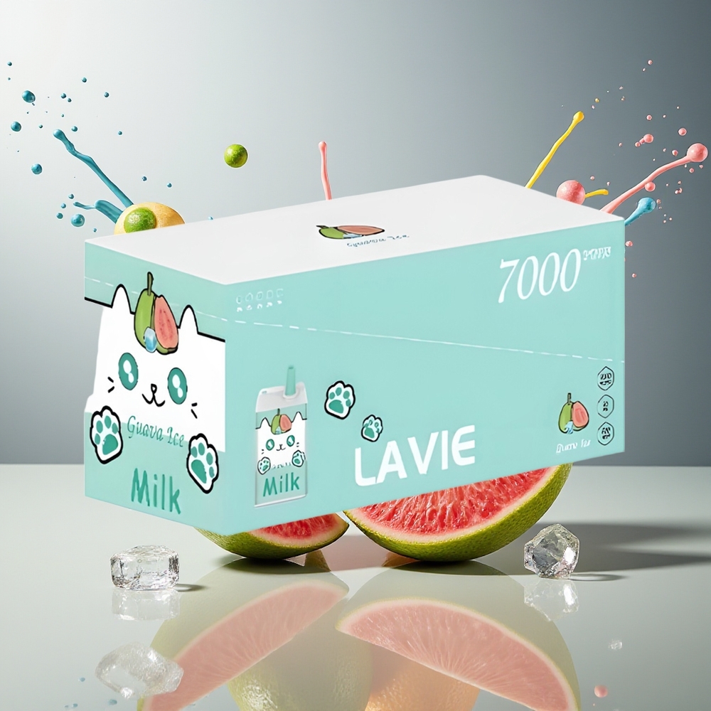 Finland tukku LAVIE Milk 7000 Puffs 16ML nestemäärä 600mAh akku Guavajäätelö