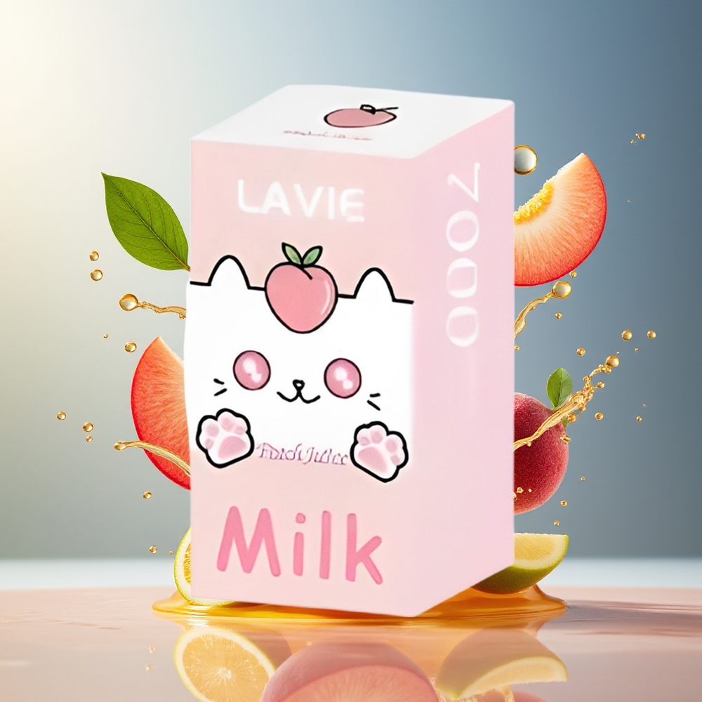 Finland tukku LAVIE Milk 7000 Puffs 16ML nestemäärä 600mAh akku Persikkamehu
