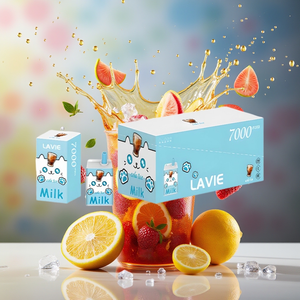 Finland tukku LAVIE Milk 7000 Puffs 16ML nestemäärä 600mAh akkukapasiteetti