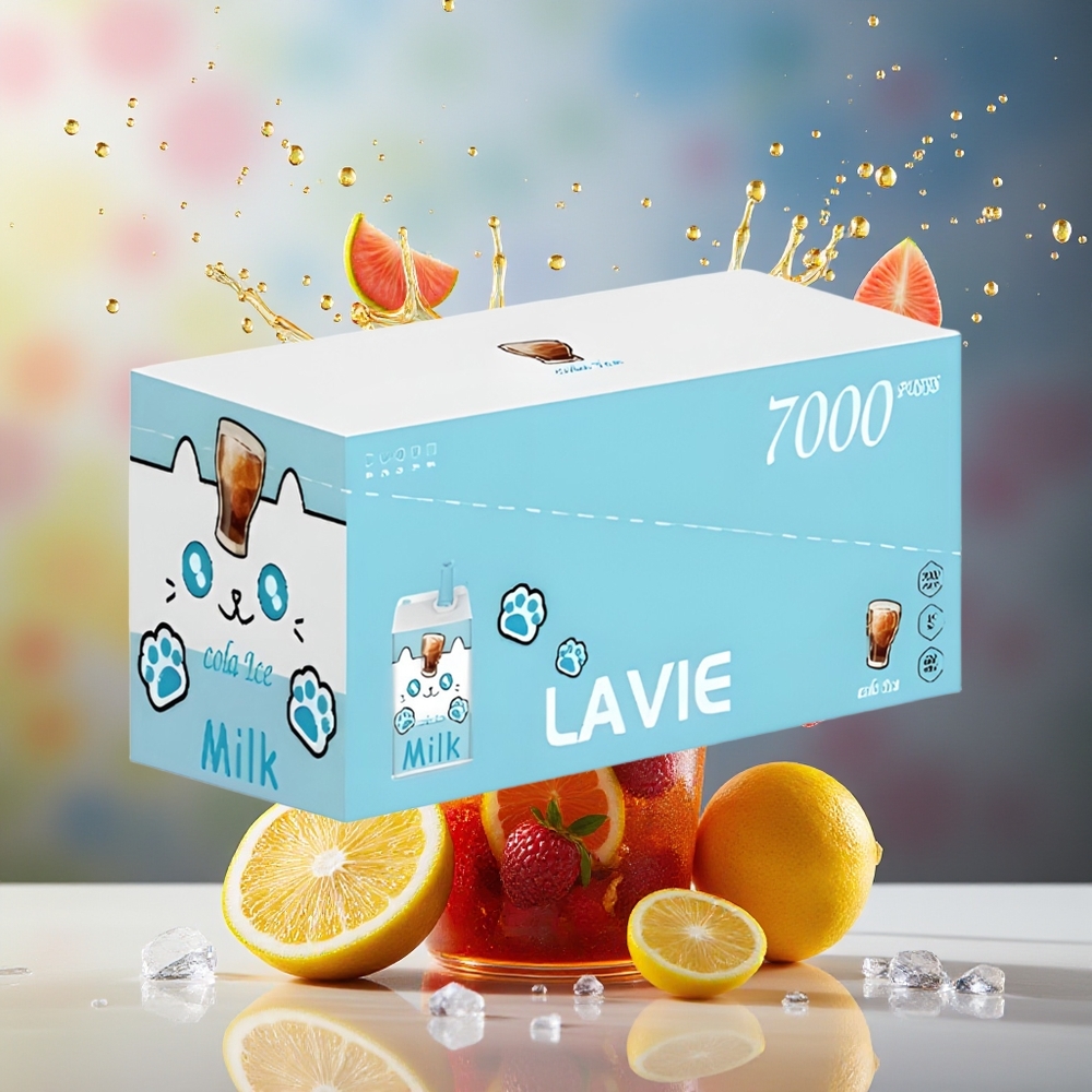 Finland tukku LAVIE Milk 7000 Puffs 16ML nestemäärä 600mAh akkukapasiteetti