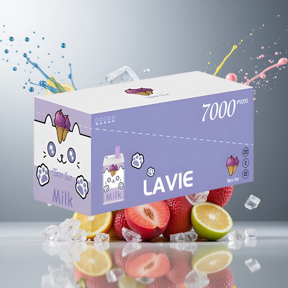 Finland tukku LAVIE Milk 7000 Puffs 16ML nestemäärä 600mAh akun kapasiteetti Viinirypälejäätelö