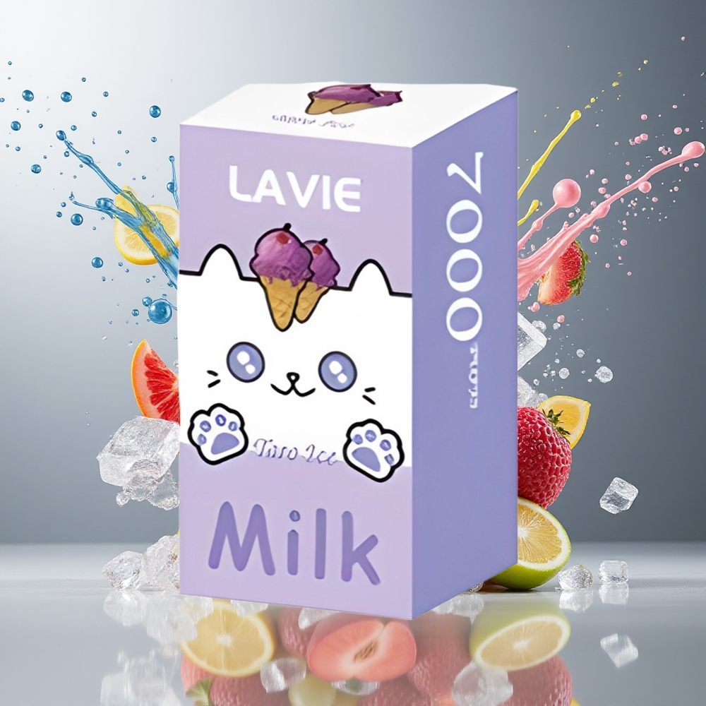 Finland tukku LAVIE Milk 7000 Puffs 16ML nestemäärä 600mAh akun kapasiteetti Viinirypälejäätelö