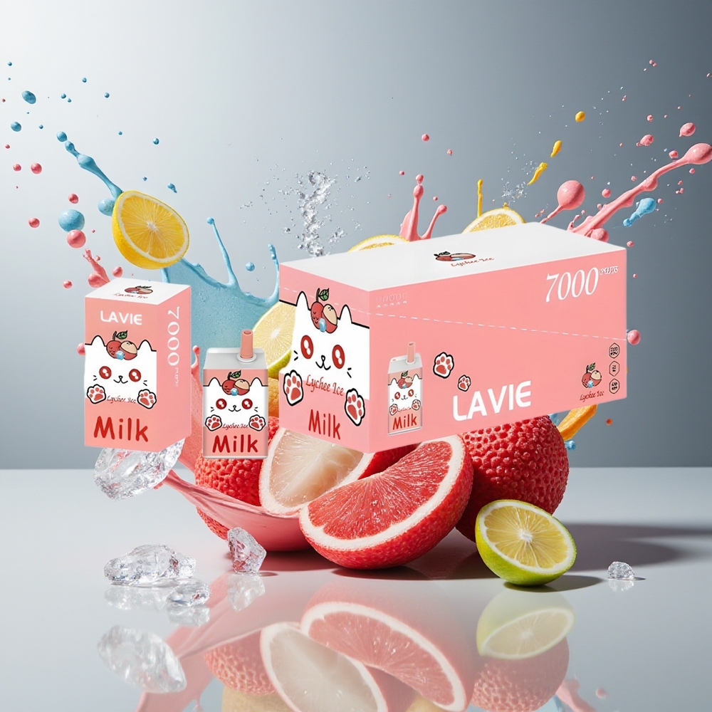 Finland tukku LAVIE Milk 7000 Puffs 7000 savukertaa 16ML nestemäärä Type C Ladattava