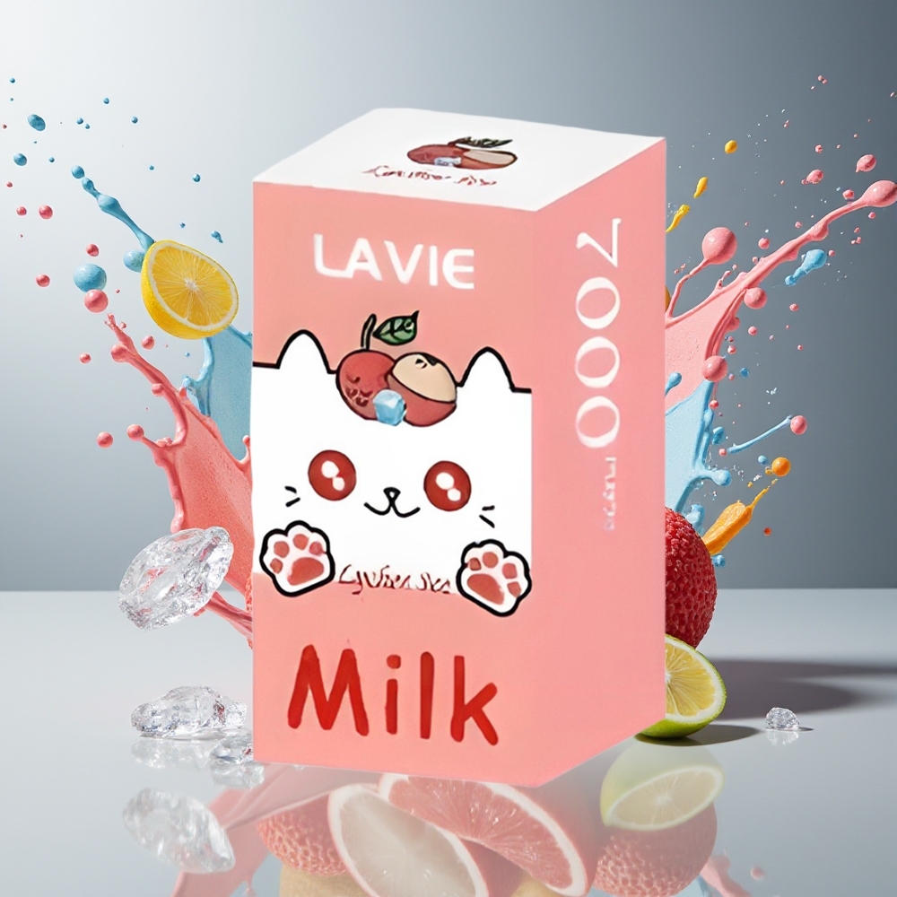 Finland tukku LAVIE Milk 7000 Puffs 7000 savukertaa 16ML nestemäärä Type C Ladattava