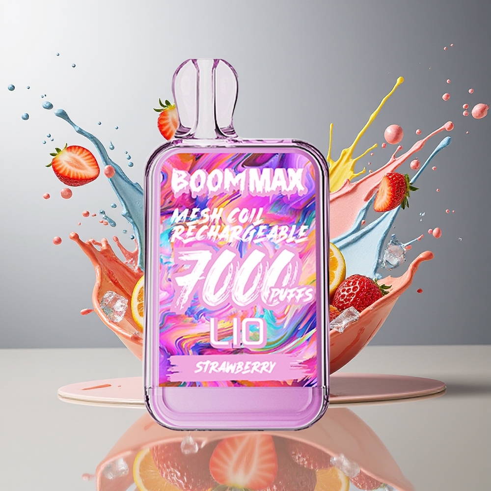 Finland tukku LIO BOOM MAX 7000 Puffs Kertakäyttöinen Vape - 15ml täytetty nestemäistä - 650mAh akku