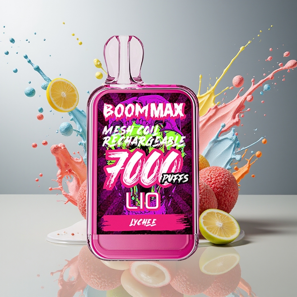 Finland tukku LIO BOOM MAX 7000 Puffs Kertakäyttöinen Vape - 15ml täytetty nestemäärä, 650mAh akkukapasiteetti
