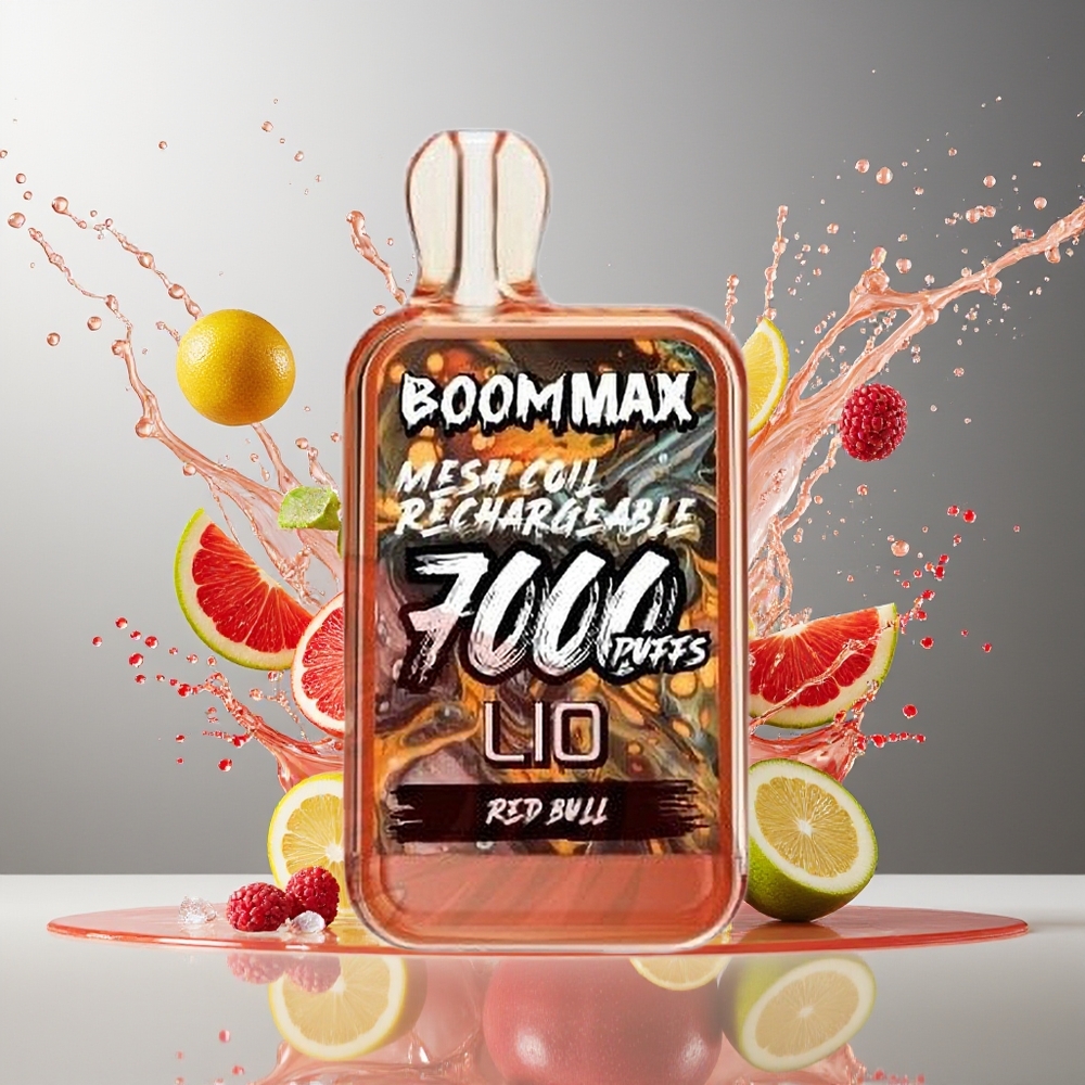 Finland tukku LIO BOOM MAX 7000 Puffs Kertakäyttöinen Vape - 15ml täytetty nestemäärä, 650mAh akun kapasiteetti