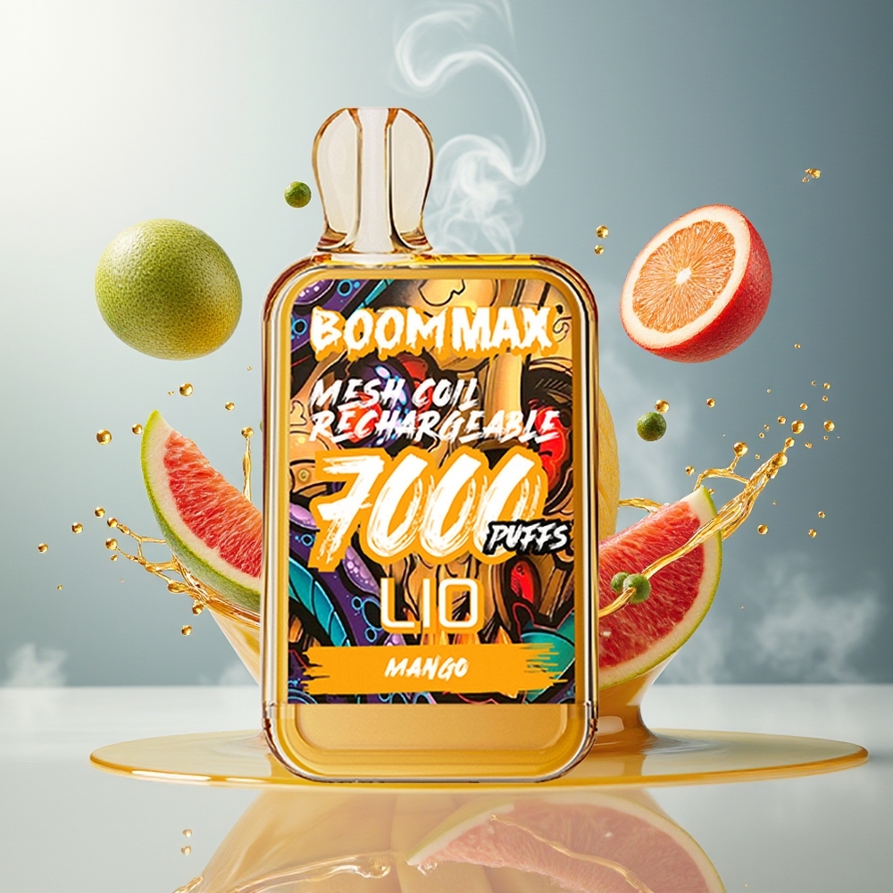 Finland tukku LIO BOOM MAX 7000 Puffs Kertakäyttöinen Vape 650mAh Akku 15ml Esitäytetty Neste