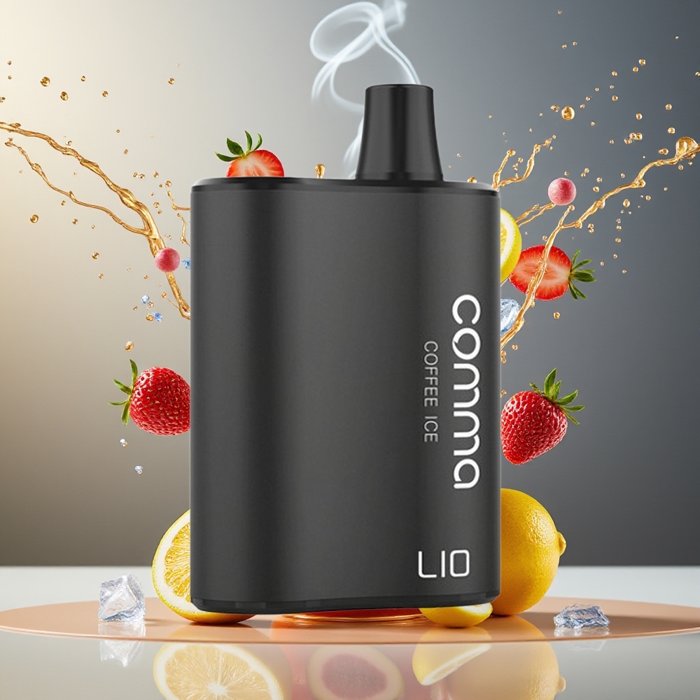 Finland tukku LIO COMMA 5000 Puffs Kertakäyttöinen Vape 900mAh akku 15 ml tilavuus Kahvijäätelö