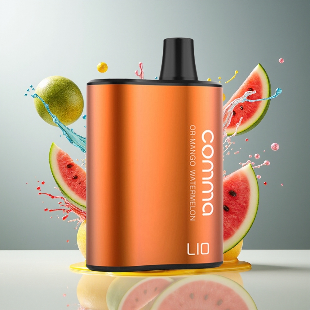 Finland tukku LIO COMMA 5000 Puffs Kertakäyttöinen Vape 900mAh akku 15 ml tilavuus Tai mango-vesimeloni